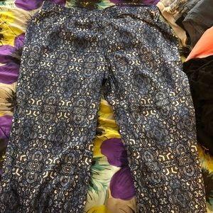 Blue Wide-Leg Pants; Calvin Klein; W 2X